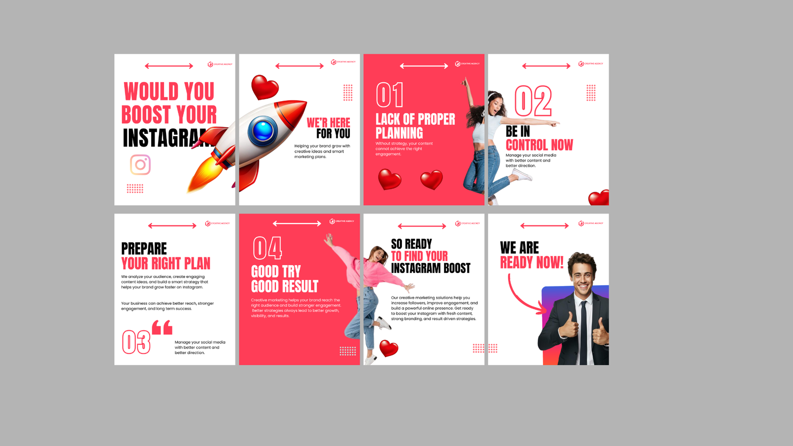 Social Media Growth Carousel Design
